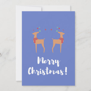 Holiday Season, Christmas, Cute Reindeer Card
