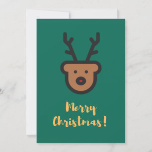 Holiday Season, Christmas, Cute Reindeer Card