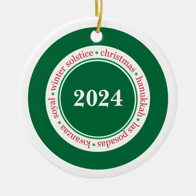 Holiday Season Custom Ornament (Front)