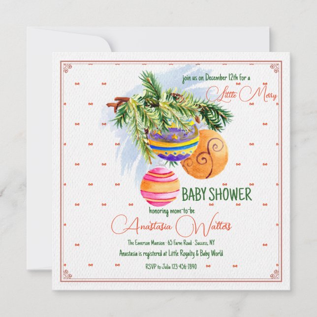 Holiday Season Square Invitation (Front)