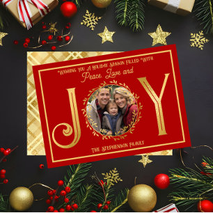 Holiday Season WIshing You Peace Love and Joy Card