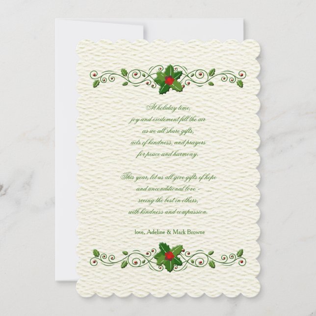 Holiday Sentiments Card (Front)