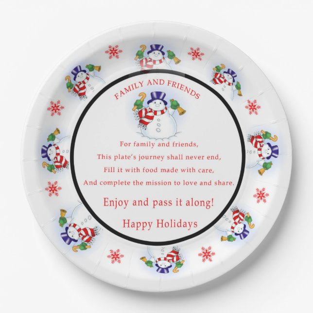 Holiday Sharing Custom Paper Plates (Front)