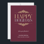 Holiday Shimmer Business Holiday Cards - Maroon<br><div class="desc">Send out warm wishes this holiday season with our stylish calendar cards that your clients and colleagues can keep all year long! More design options are available at orangepulpdesign.com</div>