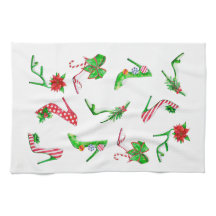 Holiday Shoe Kitchen Towel
