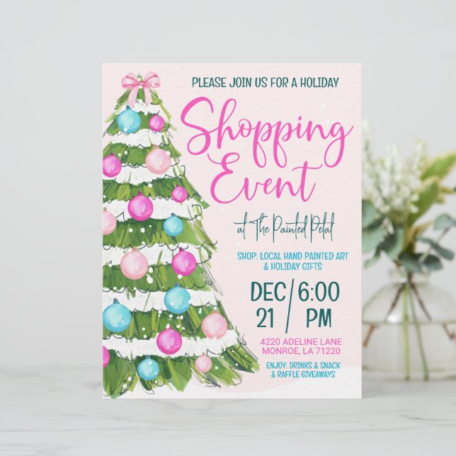 Holiday Shopping Event 8.5 x 11 Flyer Custom Letterhead (Standing Front)