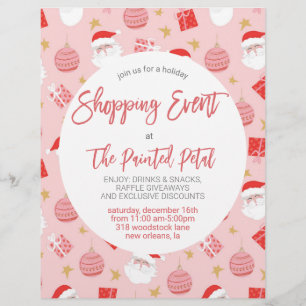 Holiday Shopping Event Flyer Custom Letterhead