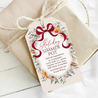 Holiday Simmer Pot Christmas Gift Tags