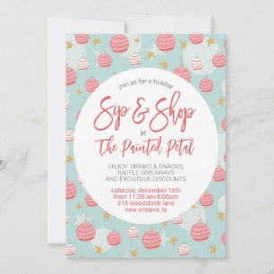 Holiday Sip and Shop Invitation