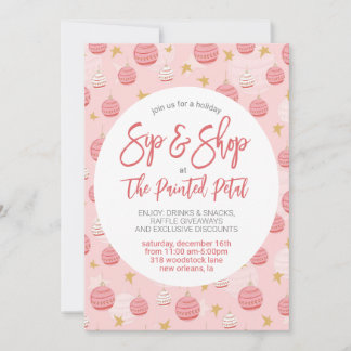 Holiday Sip and Shop Invitation