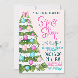 Holiday Sip and Shop Invitation