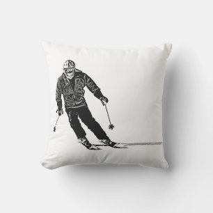 Holiday Skier - Downhill Skiing Cushion