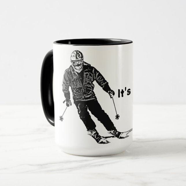 Holiday Skier - Downhill Skiing Mug (Front Left)