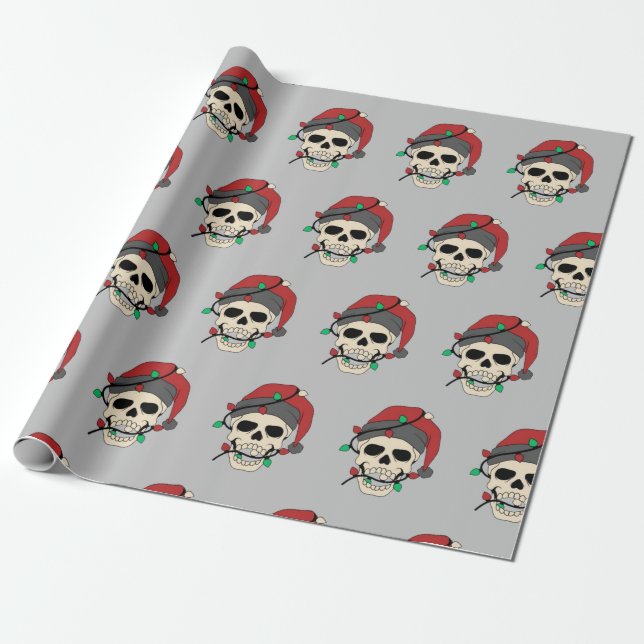 Holiday Skull Paper (Unrolled)