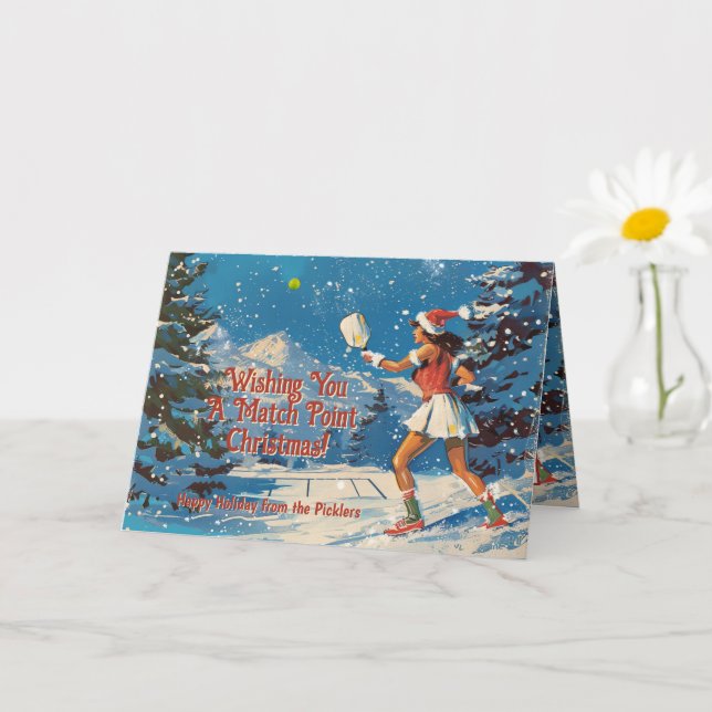 Holiday Smash Christmas pickleball Card (Small Plant)