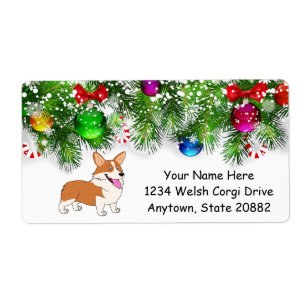 Holiday Smiling Welsh Corgi