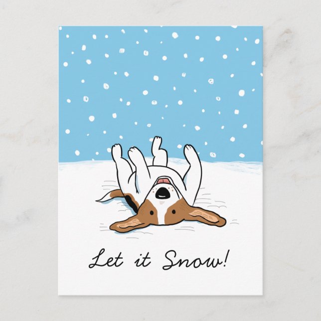 Holiday Snow Beagle | Cute Christmas Xmas Dog (Front)