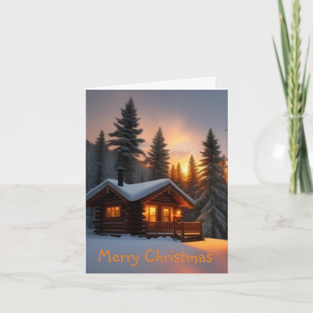 Holiday Snow Scene Card (Front)