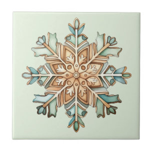 Holiday Snowflake Ceramic Tile