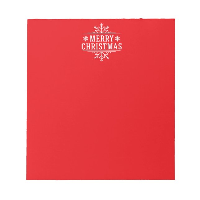 Holiday Snowflake Notepad (Front)