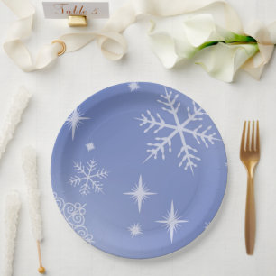 Holiday Snowflake Paper Plate
