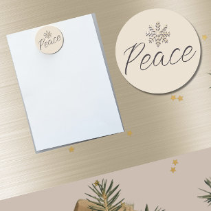 Holiday Snowflake Peace Magnet for Festive Decor