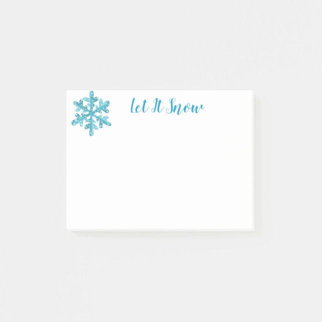 Holiday Snowflake Post it Notes (Front)
