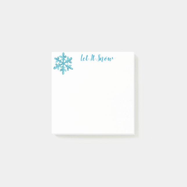 Holiday Snowflake Post it Notes (Front)