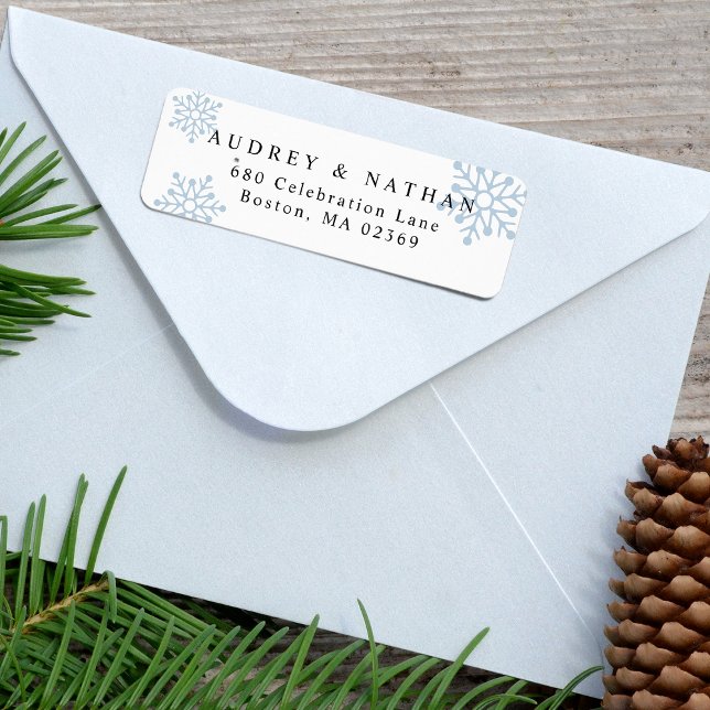 Holiday Snowflake Return Address Label (Holiday Snowflake Return Address Label)
