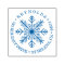 Holiday Snowflake Round Return Address