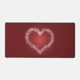 Holiday Snowflake Stars Heart Design Christmas Desk Mat