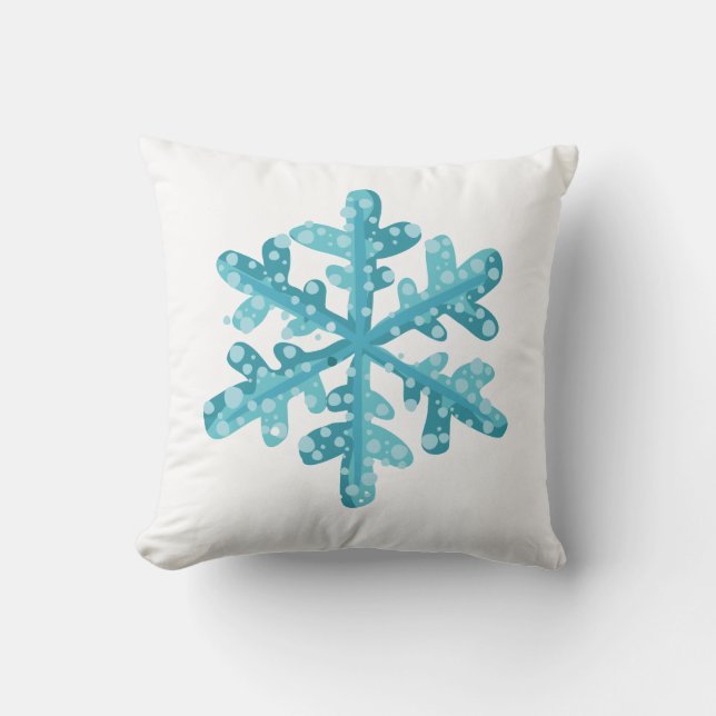 Holiday Snowflake Throw Pillow (Front)