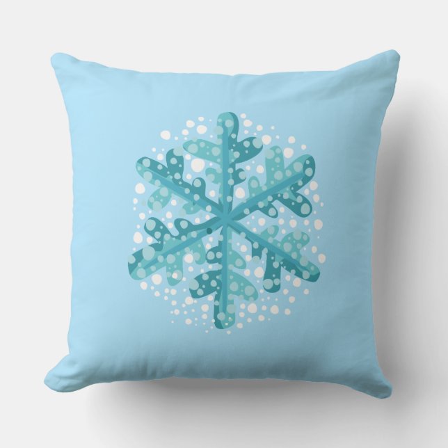 Holiday Snowflake Throw Pillow (Front)