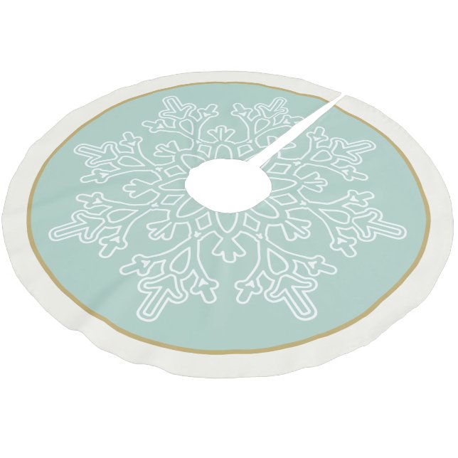 Holiday Snowflake Tree Skirt (Angled)