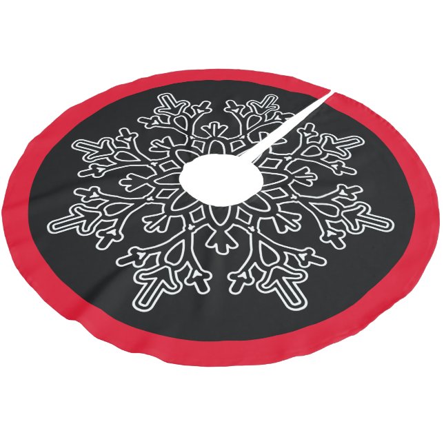 Holiday Snowflake Tree Skirt (Angled)