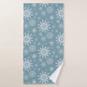 Holiday Snowflakes Bath Towel