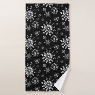 Holiday Snowflakes Bath Towel
