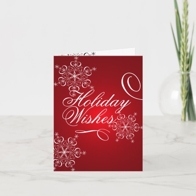 Holiday Snowflakes Card (Front)