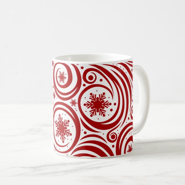 Holiday Snowflakes Coffee Mug (Front Right)
