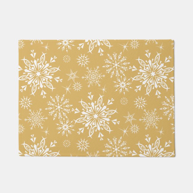 Holiday  Snowflakes Doormat (Front)