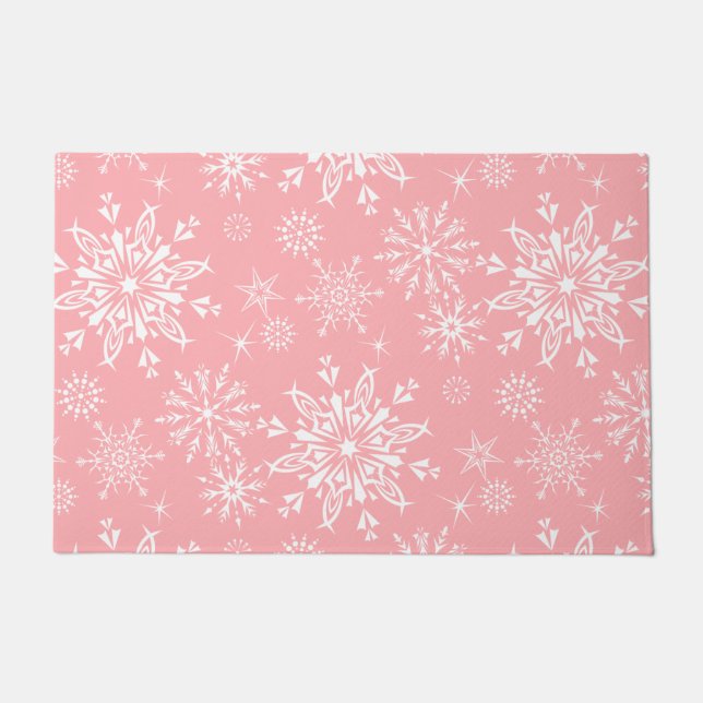 Holiday  Snowflakes Doormat (Front)