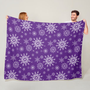 Holiday Snowflakes Fleece Blanket