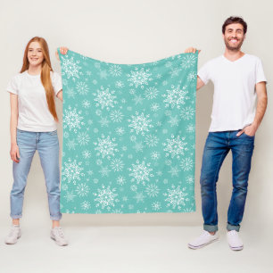 Holiday Snowflakes Fleece Blanket