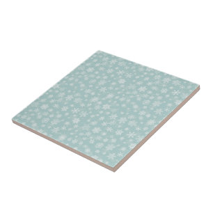 Holiday Snowflakes Merry Christmas Ceramic Tile