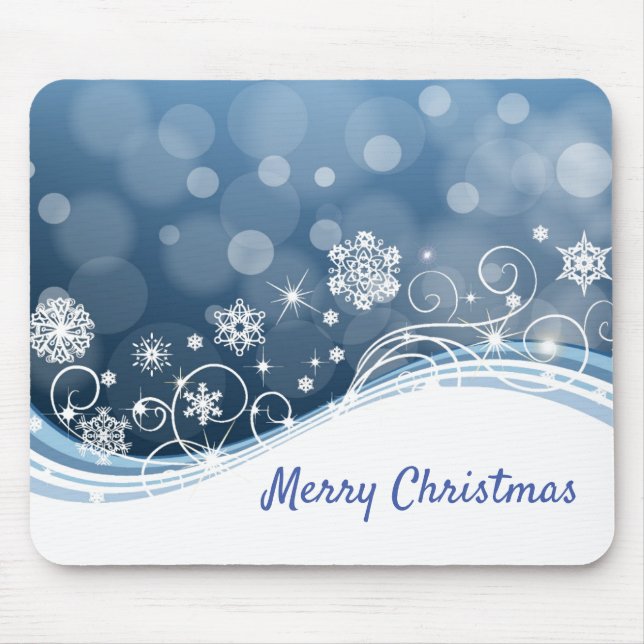 Holiday Snowflakes Mouse Pad (Front)
