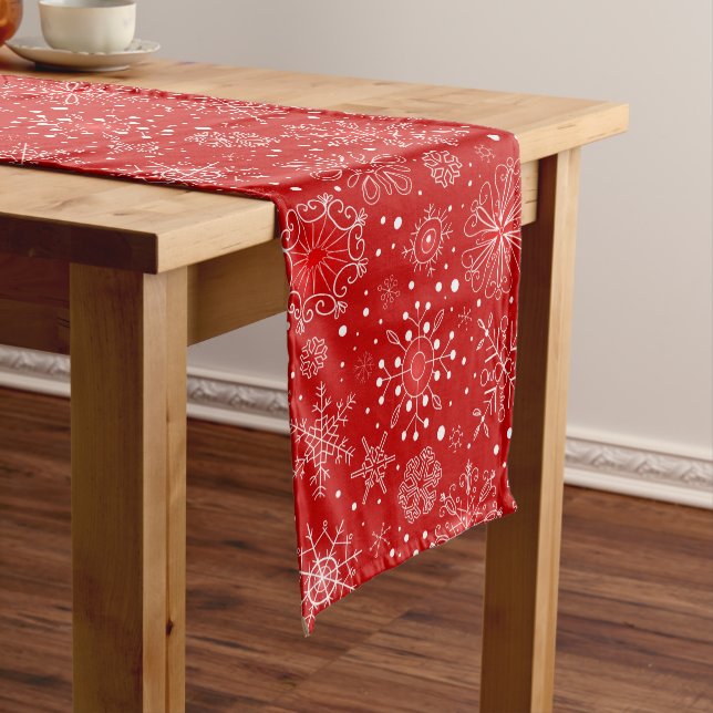 Holiday Snowflakes Table Runner (In Situ)