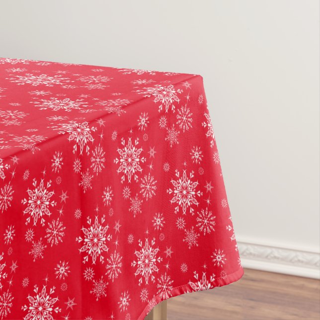 Holiday Snowflakes Tablecloth (In Situ)