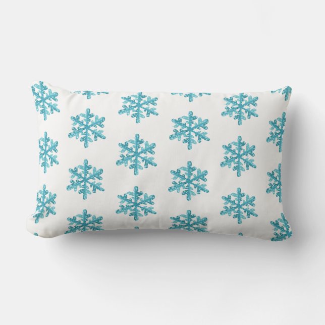 Holiday Snowflakes Throw Pillow (Front)