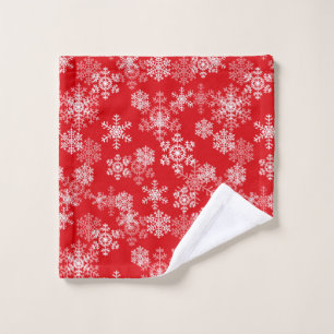 Holiday Snowflakes Washcloth Towel