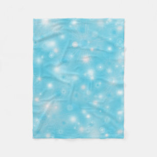 Holiday snowflakes white blue pattern Blanket